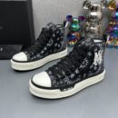 Amiri Bandana High-Top Sneakers in Black.