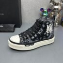 Amiri Bandana High-Top Sneakers in Black.