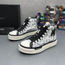 Amiri Bandana High-Top Sneakers in White.