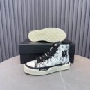 Amiri Bandana MA Court High-Top Sneakers in White and Black.