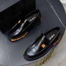 Amiri Black Leather Penny Loafers with Chunky Sole