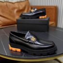Amiri Black Leather Penny Loafers with Chunky Sole