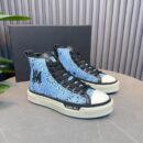 Amiri Court High Bandana Print High-Top Sneakers in Blue