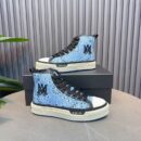 Amiri Court High Bandana Print High-Top Sneakers in Blue