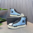 Amiri Court High Bandana Print High-Top Sneakers in Blue