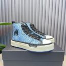 Amiri Court High Bandana Print High-Top Sneakers in Blue