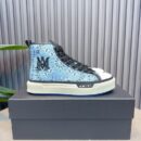 Amiri Court High Bandana Print High-Top Sneakers in Blue