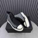 Amiri Court High-Top Sneakers in Black and White