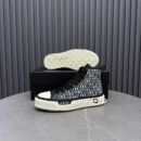 Amiri Court High-Top Sneakers in Black and White