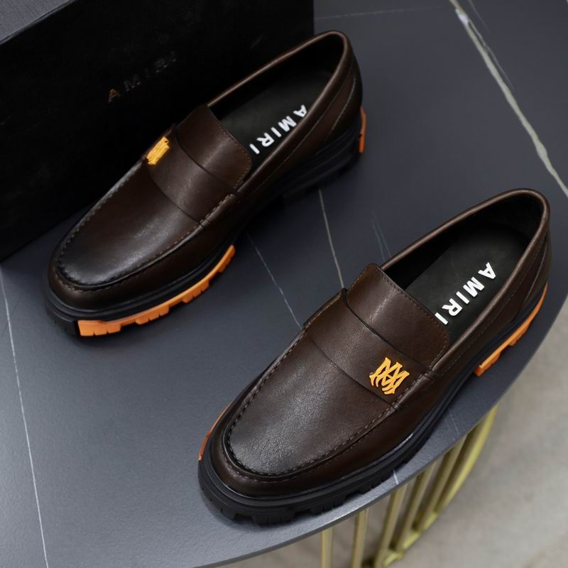 Amiri Dark Brown Leather Penny Loafers with Chunky Sole - Image 6