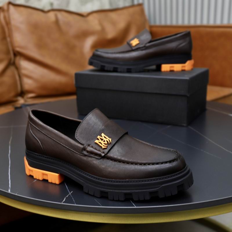 Amiri Dark Brown Leather Penny Loafers with Chunky Sole - Image 5