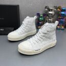 Amiri High-Top Sneakers in All White.