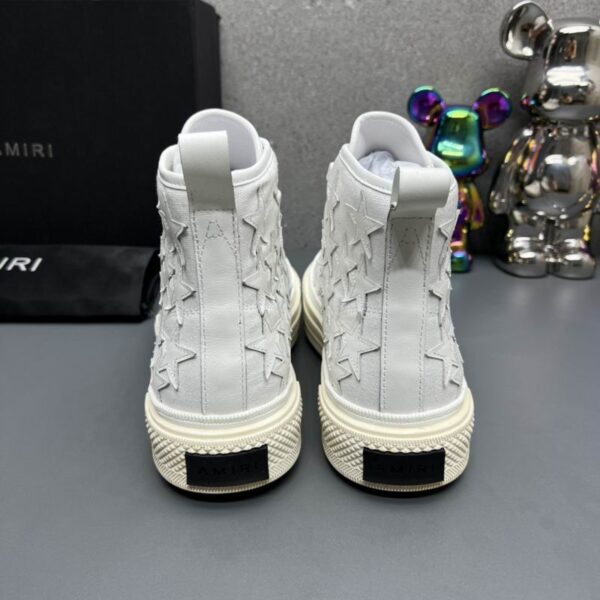 Amiri High-Top Sneakers in All White. - Image 5