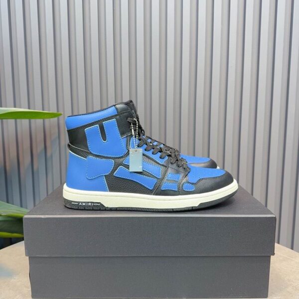 Amiri High-Top Sneakers in Black and Blue. - Image 2