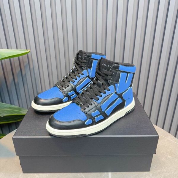 Amiri High-Top Sneakers in Black and Blue. - Image 6