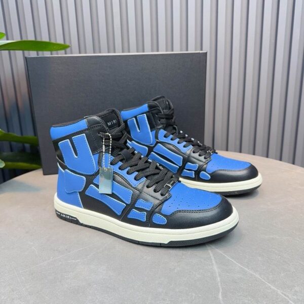 Amiri High-Top Sneakers in Black and Blue. - Image 5