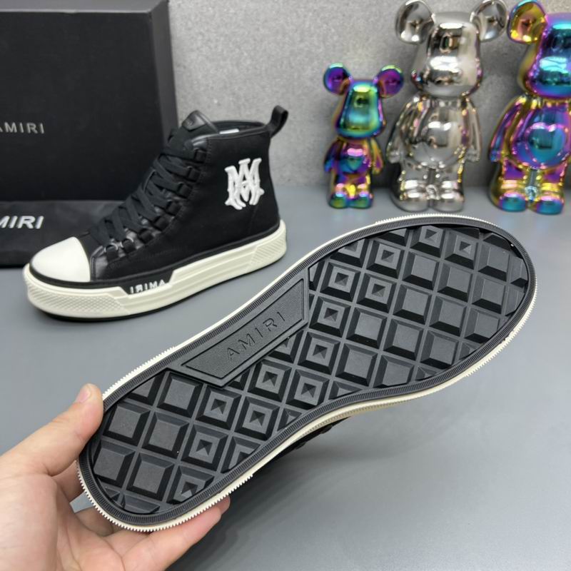 Amiri High-Top Sneakers in Black with White Logo. - Image 10