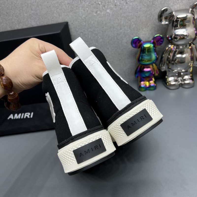 Amiri High-Top Sneakers in Black with White Logo. - Image 8