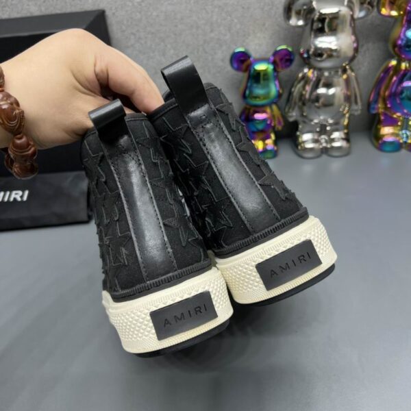 Amiri High-Top Sneakers in Black with White Sole. - Image 6