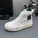 Amiri High-Top Sneakers in White with Black Logo