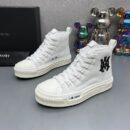 Amiri High-Top Sneakers in White with Black Logo