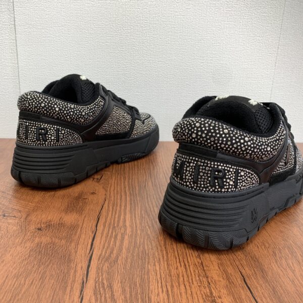 Amiri MA-1 Embellished Low-Top Sneakers in Black with Crystals - Image 6