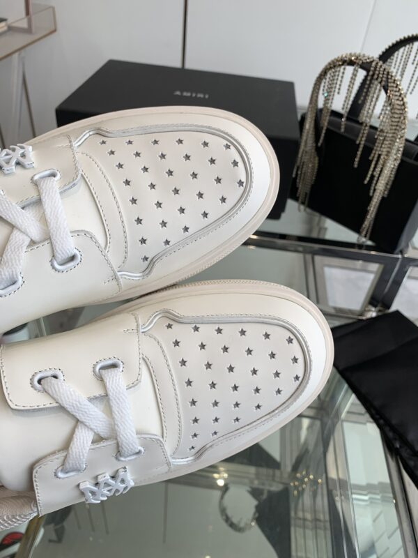 Amiri MA-1 Lace-Up Sneakers in White Leather - Image 6