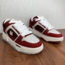 Amiri MA-1 Low-Top Sneakers in Burgundy Glitter Mesh