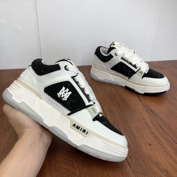 Amiri MA-1 Mesh Bicolor Low-Top Sneakers in Black and White - Image 5