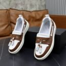 Amiri MA-1 Tassel Hybrid Loafers in Brown and White Leather