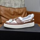 Amiri MA-1 Tassel Hybrid Loafers in Brown and White Leather
