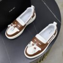 Amiri MA-1 Tassel Hybrid Loafers in Brown and White Leather