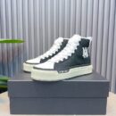 Amiri MA Court High-Top Sneakers in Black with White Accents