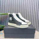 Amiri MA Court High-Top Sneakers in Black with White Accents