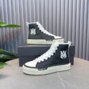 Amiri MA Court High-Top Sneakers in Black with White Accents