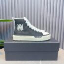 Amiri MA Court High-Top Sneakers in Black with White Accents