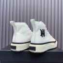 Amiri MA Court High-Top Sneakers in White with Black Logo