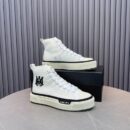 Amiri MA Court High-Top Sneakers in White with Black Logo