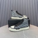 Amiri MA Court High-Top Sneakers with Print in Black and White
