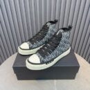 Amiri MA Court High-Top Sneakers with Print in Black and White