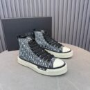 Amiri MA Court High-Top Sneakers with Print in Black and White
