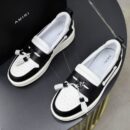 Amiri MA Tassel Hybrid Loafers in Black and White Leather