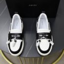 Amiri MA Tassel Hybrid Loafers in Black and White Leather