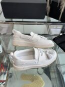 Amiri MA Tassel Hybrid Loafers in White Leather