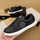 Amiri Men's Eagle Logo Low-Top Sneakers in Black