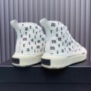 Amiri Court High-Top Sneakers in White with Black Print