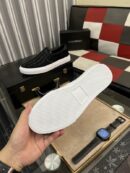 Amiri Skel Toe Slip-On Canvas Sneakers in Black