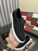 Amiri Skel Toe Slip-On Canvas Sneakers in Black