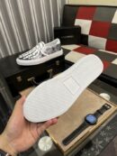 Amiri Skel Toe Slip-On Sneakers in Grey/Black with White Skeleton