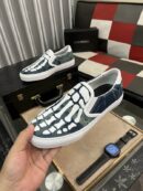Amiri Skel Toe Slip-On Sneakers in Blue with White Skeleton